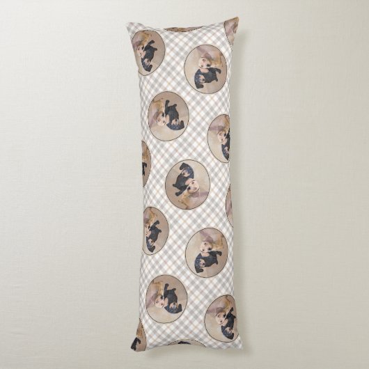 Dackel Gemälde sanfte Schwarz & Tan Roter Hund Kun Seitenschläferkissen (Rückseite (Vertikal))