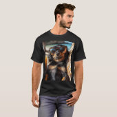 Dackel genießt das Meer T-Shirt (Vorne ganz)