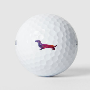 Dackel Geo Silhouette Lila Golfball
