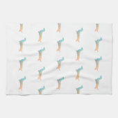 Dackel Geo Silhouette Pastel Geschirrtuch (Horizontal)