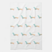 Dackel Geo Silhouette Pastel Geschirrtuch (Vertikal)