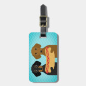 Dackel Gepäckanhänger (Vorderseite vertikal)