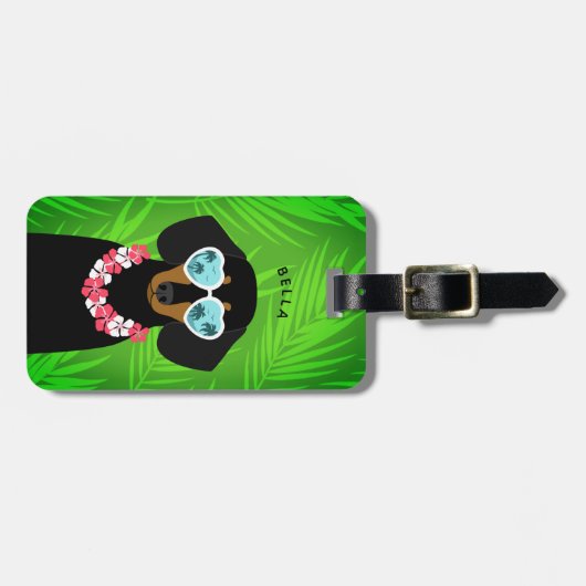 Dackel Gepäckanhänger (Vorderseite horizontal)