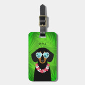 Dackel Gepäckanhänger (Vorderseite vertikal)