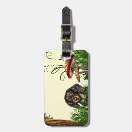 Dackel Gepäckanhänger (Vorderseite vertikal)