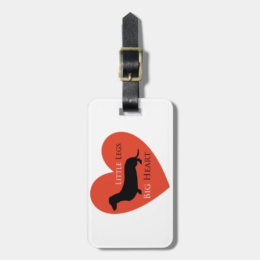 Dackel Gepäckanhänger (Vorderseite vertikal)