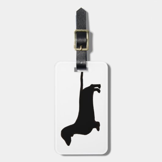 Dackel Gepäckanhänger (Vorderseite vertikal)