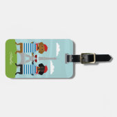 Dackel Gepäckanhänger (Vorderseite horizontal)