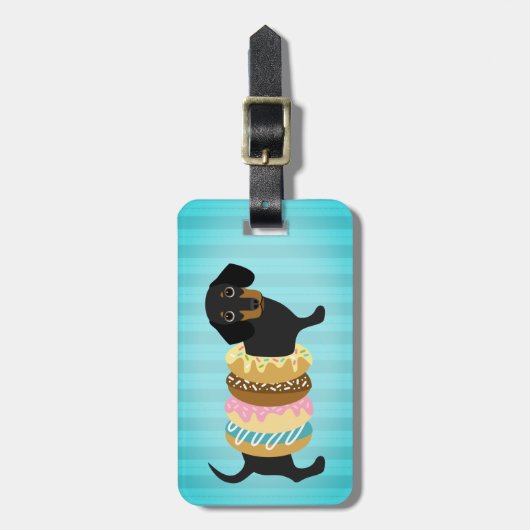 Dackel Gepäckanhänger (Vorderseite vertikal)