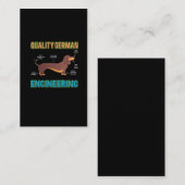 Dackel German Engineering Hund Tierliebhaber Visitenkarte (Vorne/Hinten)