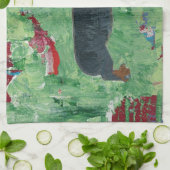 Dackel-Geschenk-Dackel-Hundemoderne abstrakte Küchentuch (Gefaltet)