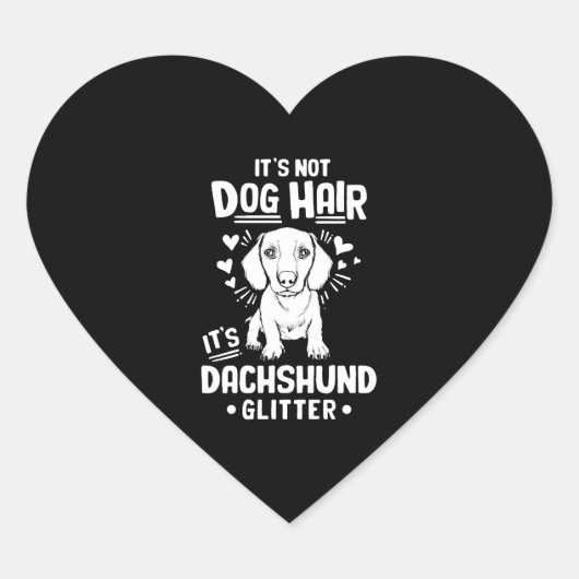 Dackel Geschenk Dixie Dackel Dackel Dackel Herz-Aufkleber (Vorderseite)