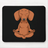 Dackel Geschenk Frauen Weiner Dog Yoga Meditatin Mousepad (Vorne)