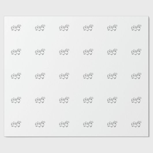 Dackel-Geschenk-Verpackung Geschenkpapier (Flach)