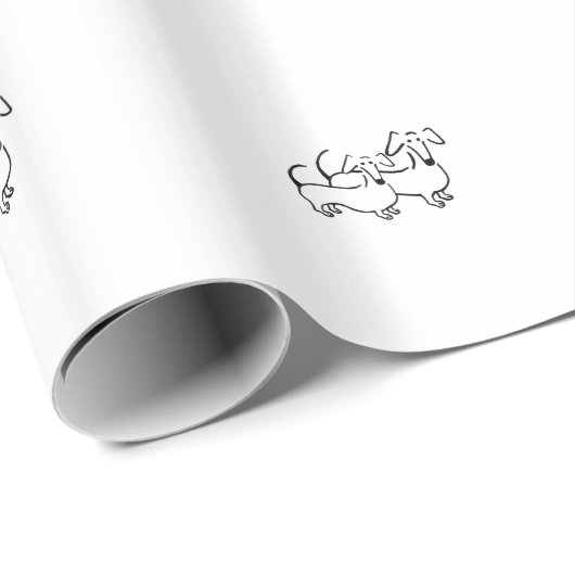 Dackel-Geschenk-Verpackung Geschenkpapier (Rolleneckpunkt)
