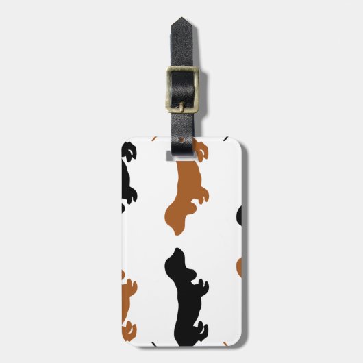 Dackel-Geschenke Gepäckanhänger (Vorderseite vertikal)