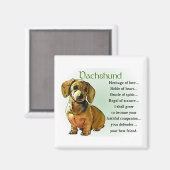 Dackel Geschenke Magnet (Vorderseite/Rückseite)