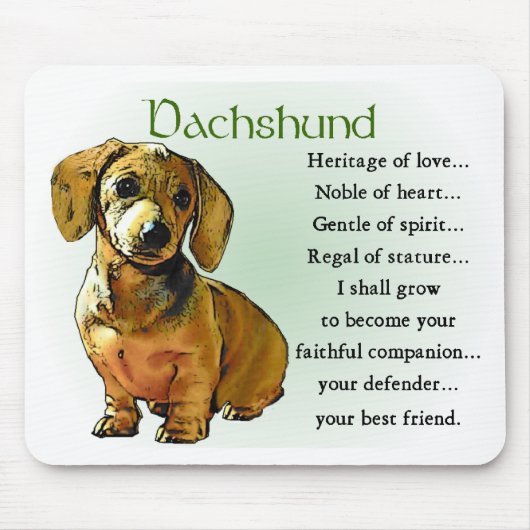 Dackel Geschenke Mousepad (Vorne)