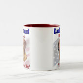 Dackel Geschenke Zweifarbige Tasse (Mittel)