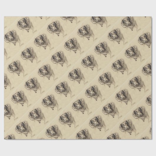 Dackel Geschenkpapier (Flach)