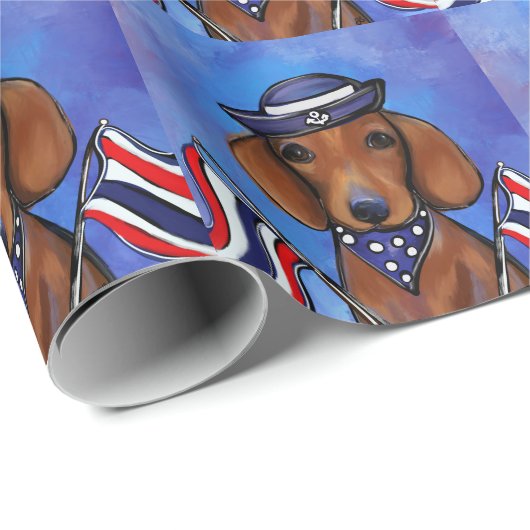 Dackel Geschenkpapier (Rolleneckpunkt)