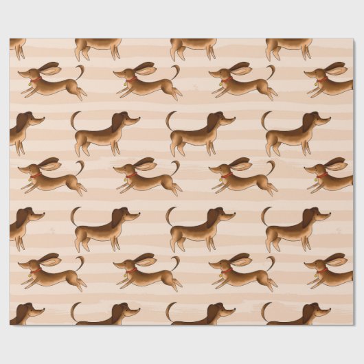 Dackel Geschenkpapier (Flach)