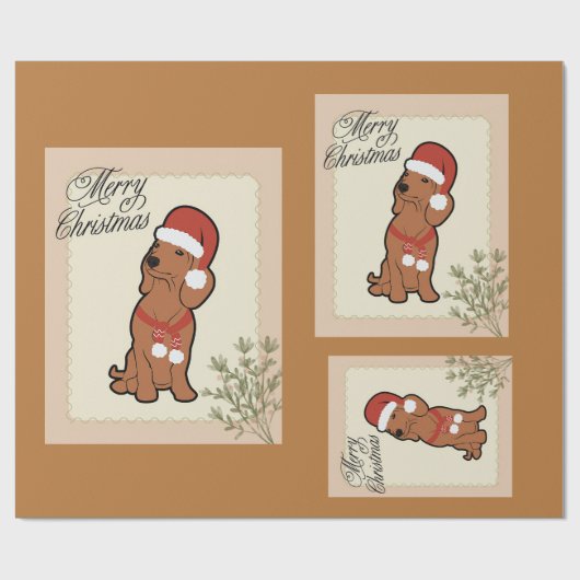 Dackel Geschenkpapier (Flach)