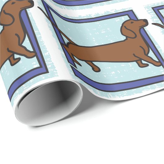 Dackel Geschenkpapier (Rolleneckpunkt)