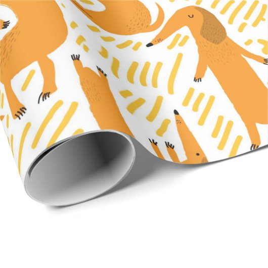 Dackel Geschenkpapier (Rolleneckpunkt)