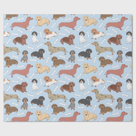 Dackel Geschenkpapier (Flach)