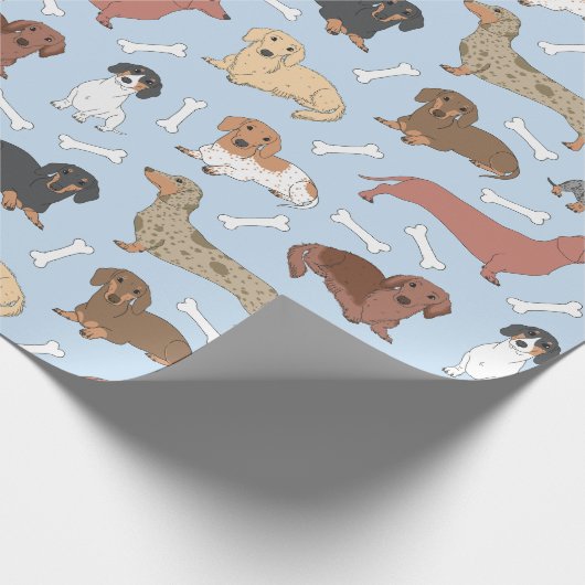 Dackel Geschenkpapier (Ecke)