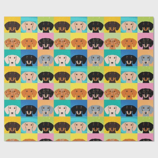 Dackel Geschenkpapier (Flach)