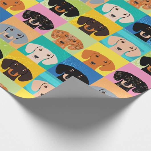 Dackel Geschenkpapier (Ecke)