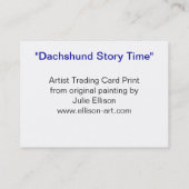 Dackel-Geschichten-Zeit-Geschäfts-Karte Visitenkarte (Rückseite)