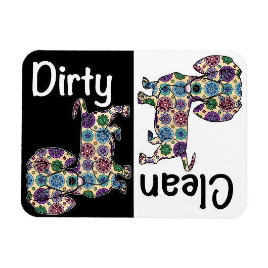 Dackel Geschirrspüler Magnet (Horizontal)