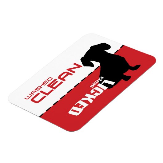 Dackel, Geschirrspülmaschine Magnet - geleckt saub (Linke Seite)