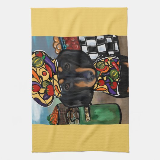 Dackel Geschirrtuch (Vertikal)