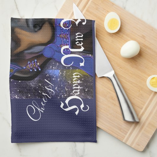 Dackel Geschirrtuch (Viertel Falte)