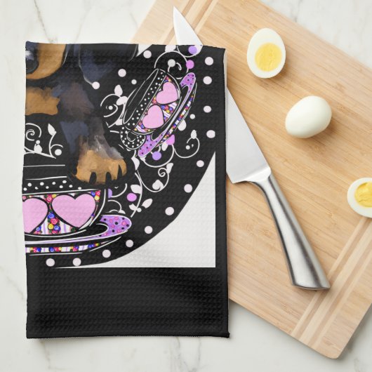 DACKEL GESCHIRRTUCH (Viertel Falte)