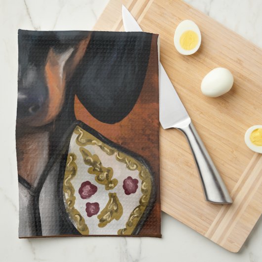 DACKEL GESCHIRRTUCH (Viertel Falte)