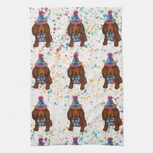 Dackel Geschirrtuch (Vertikal)