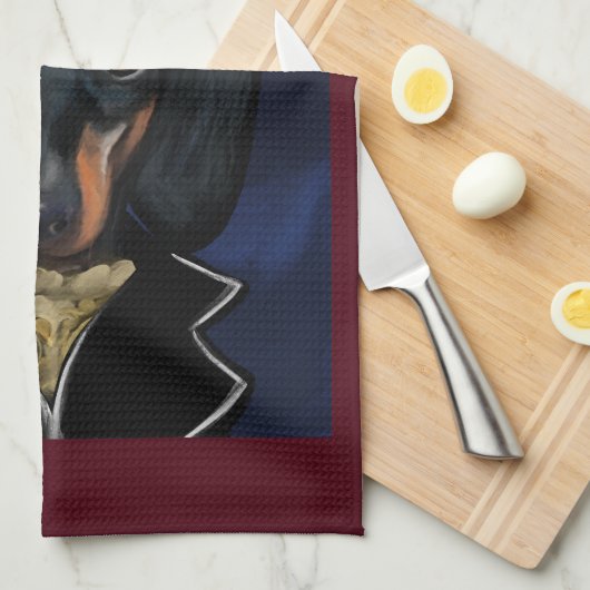 DACKEL GESCHIRRTUCH (Viertel Falte)