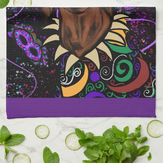 Dackel Geschirrtuch (Gefaltet)