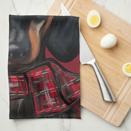 DACKEL GESCHIRRTUCH (Viertel Falte)