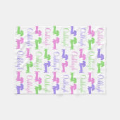 Dackel Geschlecht neutrales Kinderzimmer Lücke Fleecedecke (Vorderseite (Horizontal))