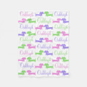 Dackel Geschlecht neutrales Kinderzimmer Lücke Fleecedecke (Vorderseite)