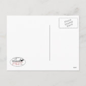 Dackel-gestreifte Feiertagspostkarte (Rückseite)