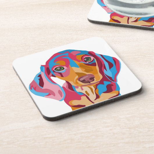 Dackel-Getränk-Untersetzer Getränkeuntersetzer (Linke Seite)