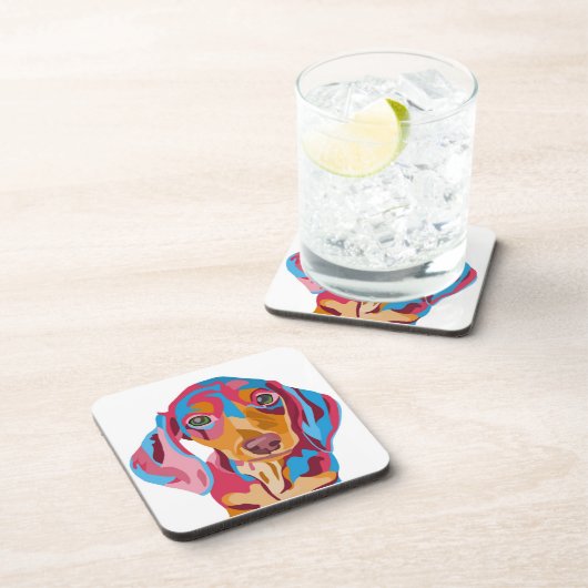 Dackel-Getränk-Untersetzer Getränkeuntersetzer (Rechte Seite)