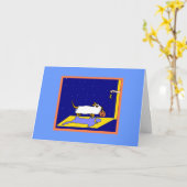 DACKEL GHOST CARD KARTE (Gelbe Blume)